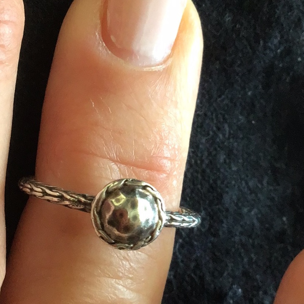 John Hardy hammered 925 silver ring